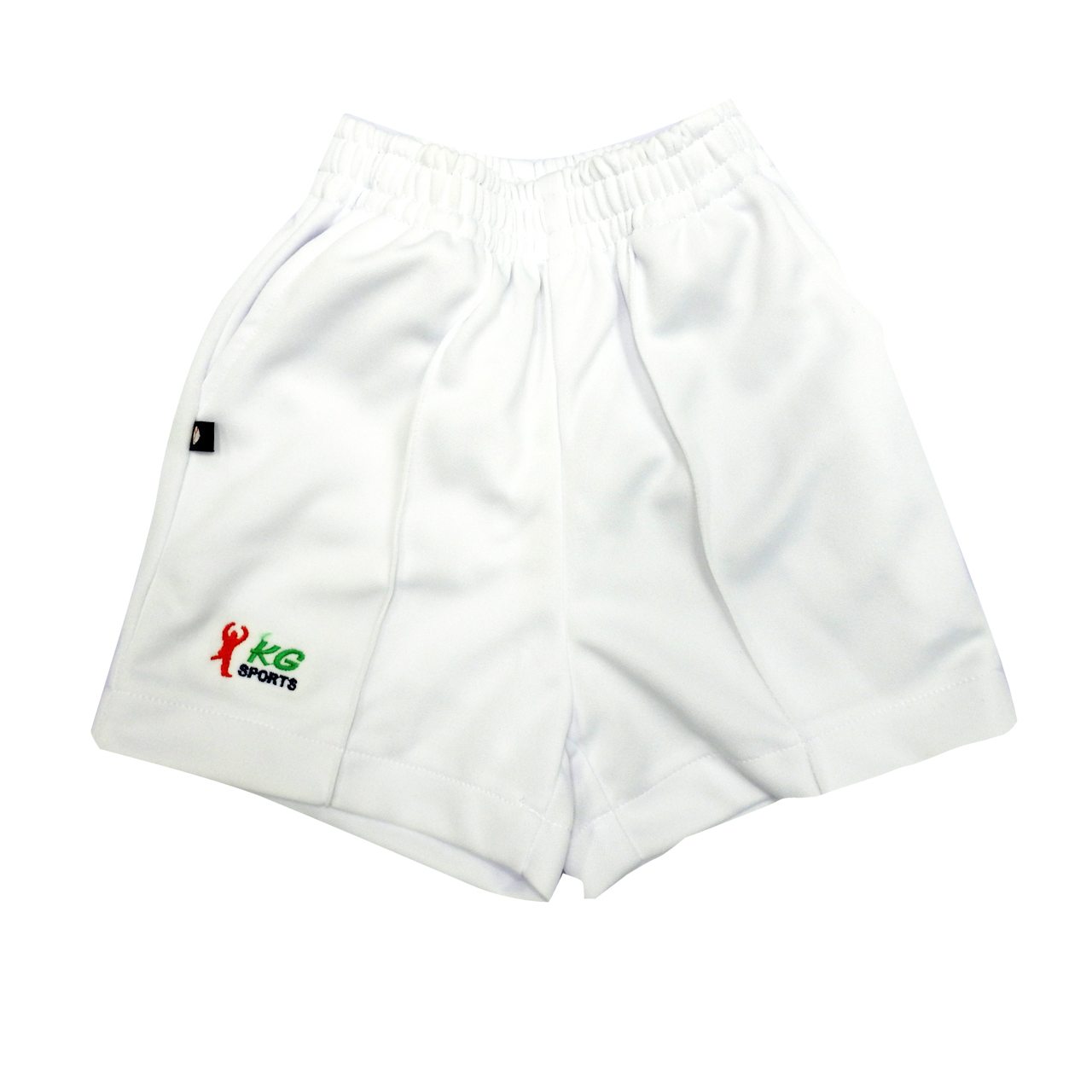 กางเกงวอร์มขาสั้น สีขาว KG Sports (อนุบาลศรีสะเกษ)