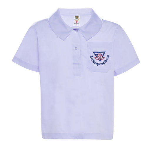 เสื้ออนุบาลปกบัวดุมเอว (อนุบาลศรีสะเกษ) เด็กหญิง – สีขาว